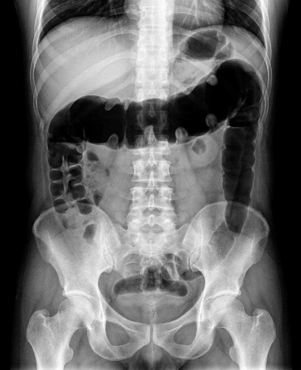 Megacolon tóxico en radiografía simple de abdomen