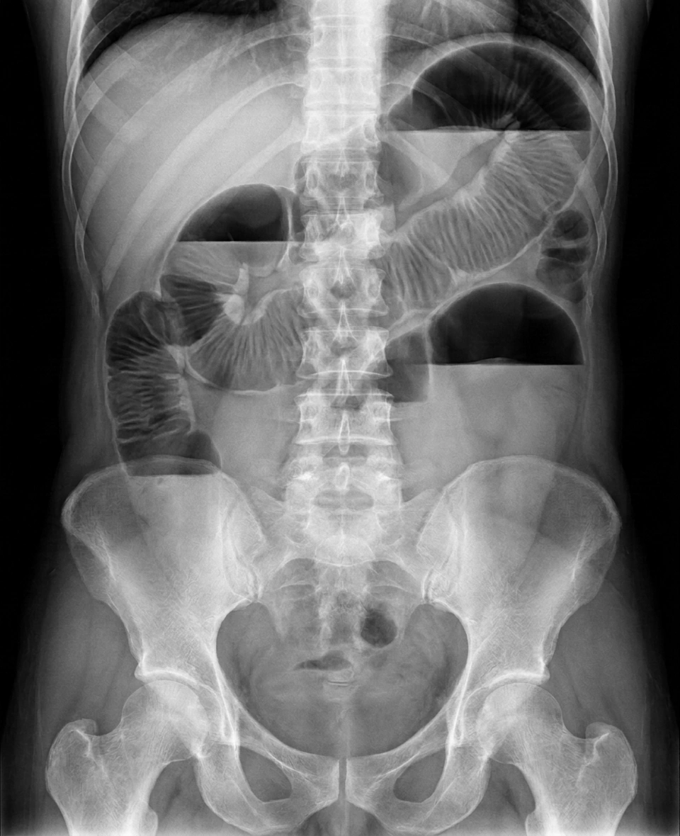 Niveles hidroaéreos por obstrucción intestinal