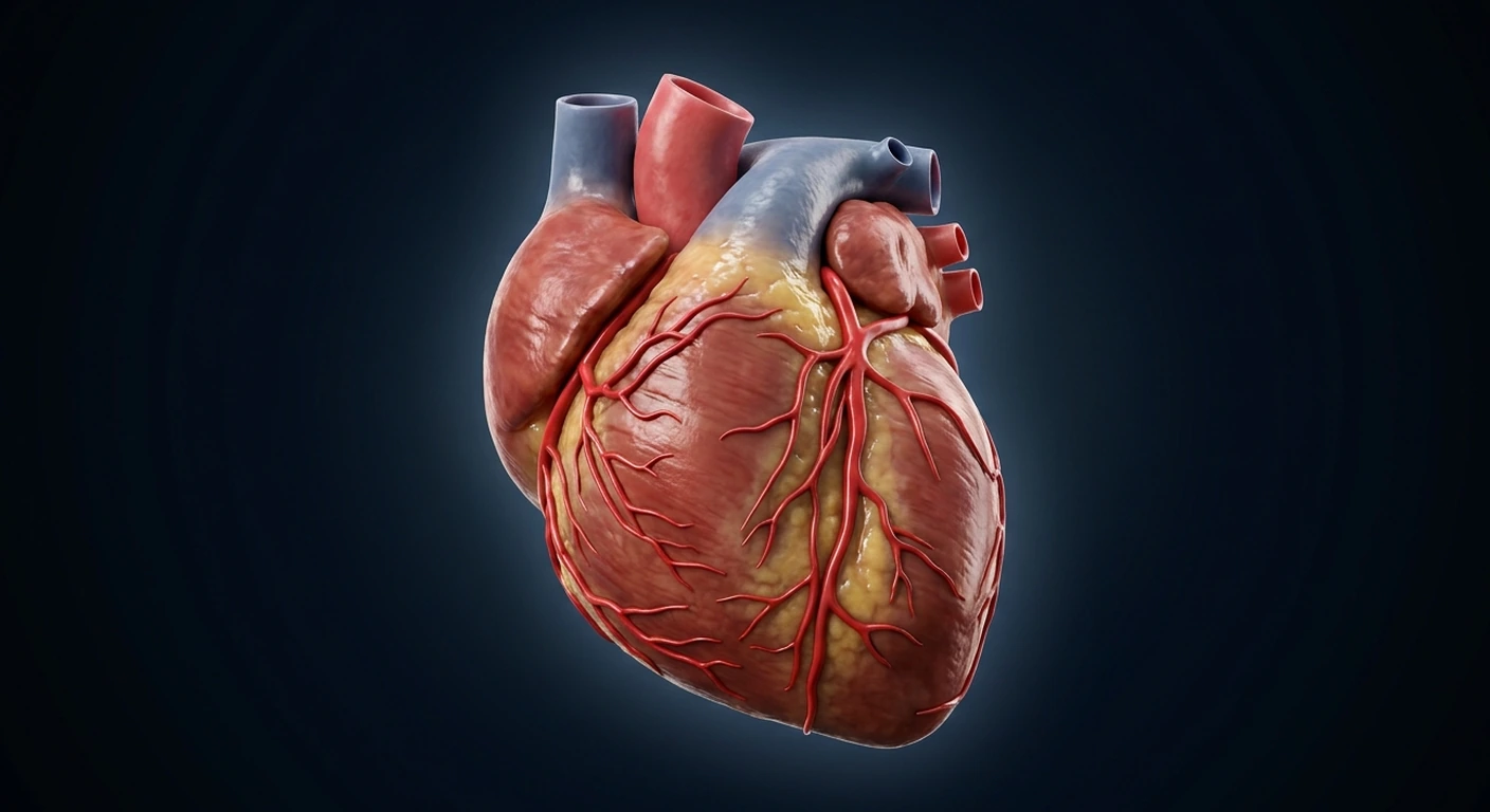 Arterias coronarias sobre el miocardio