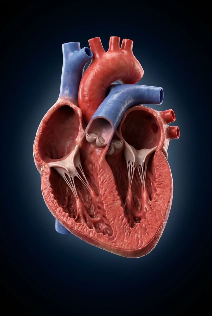 Cámaras, válvulas y grandes vasos del corazón