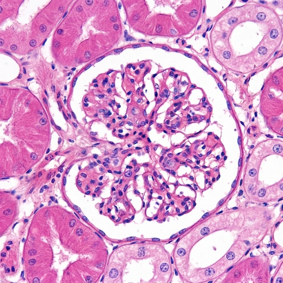 Glomérulo renal al microscopio