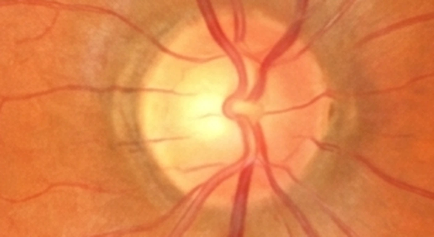 Fondo de ojo: Papila óptica normal (detalle)