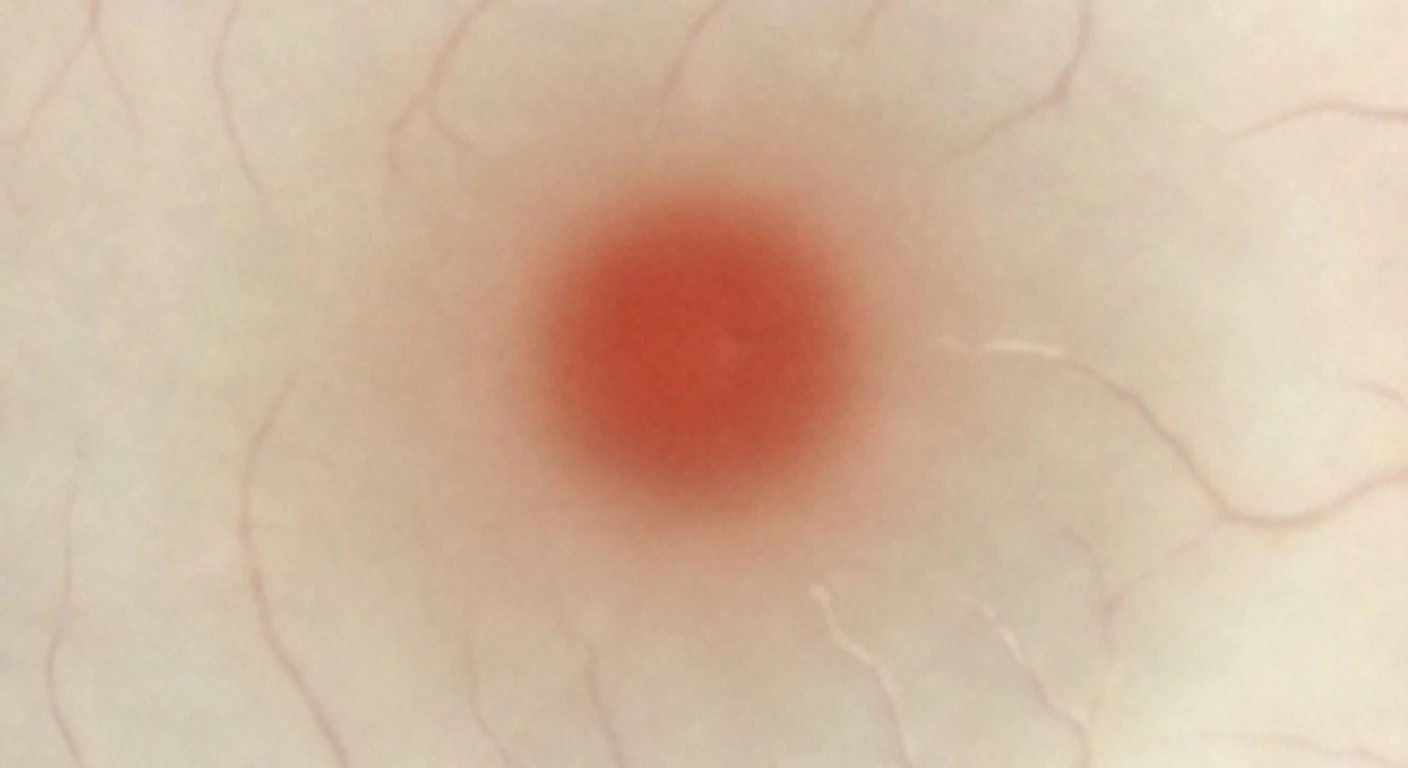 Fondo de ojo: Mancha rojo cereza (detalle)