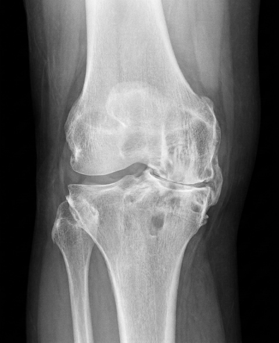 Artrosis de rodilla en radiografía AP